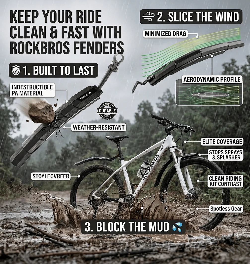 🚲  Retractable Bike Mudguards