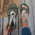 Flat Sandals With Metal Buckle