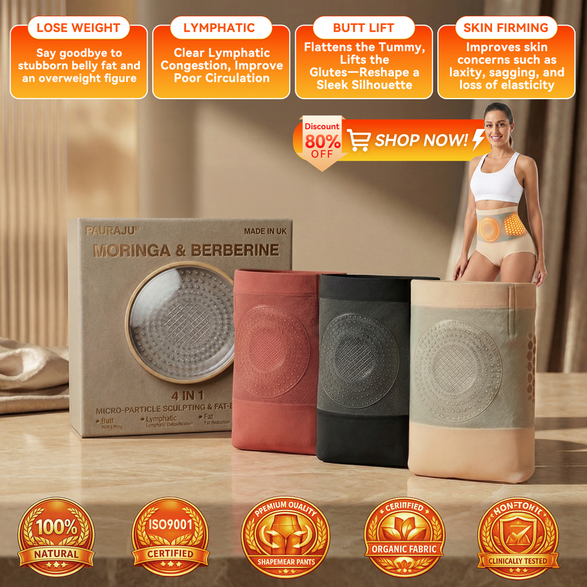 𝐌𝐨𝐫𝐢𝐧𝐠𝐚 & 𝐁𝐞𝐫𝐛𝐞𝐫𝐢𝐧𝐞 4‑In‑1 Micro‑Particle Sculpting & Fat‑Burn Shorts