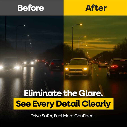 🛑 Stop Blinding Headlights! Drive Safer & Clearer Tonight 🚘✨ Night Vision Driving Glasses