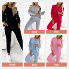 Women's Casual 3-Piece Set - Jacket, Tank Top & Pants