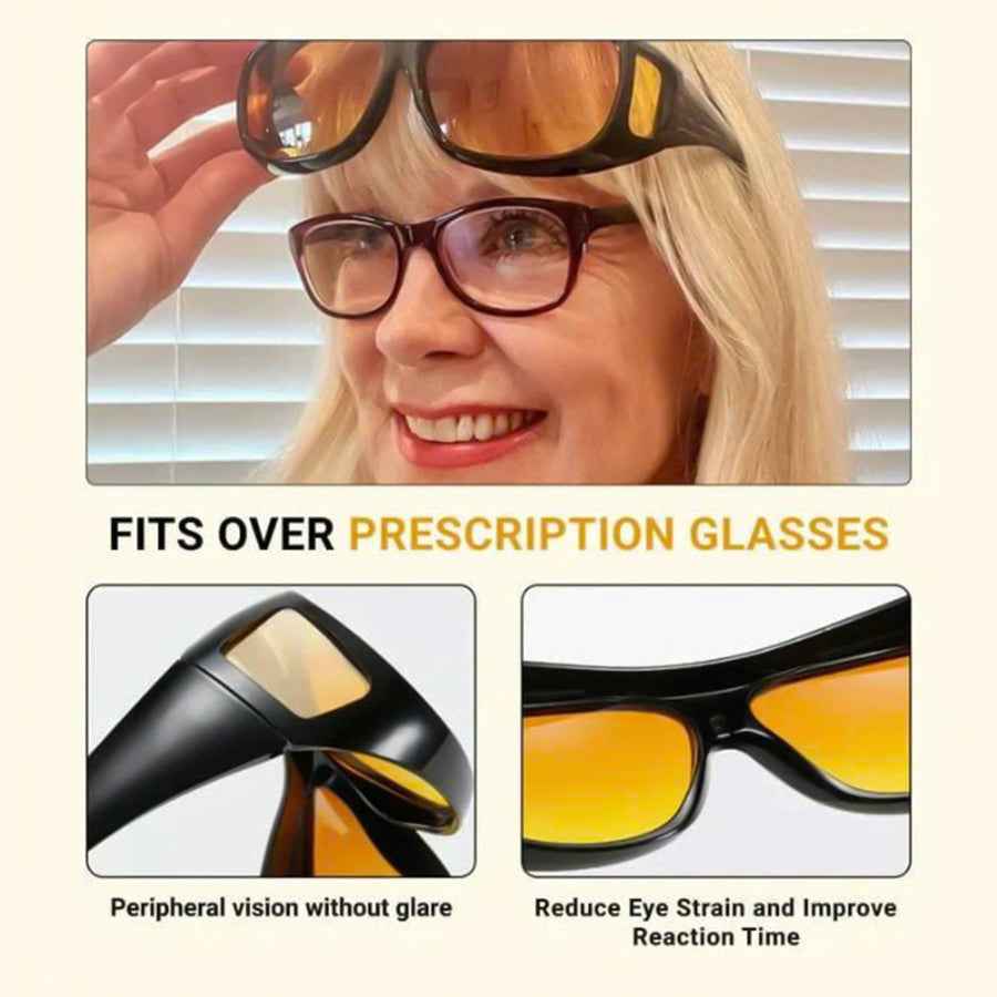 🛑 Stop Blinding Headlights! Drive Safer & Clearer Tonight 🚘✨ Night Vision Driving Glasses