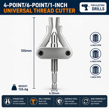 🔧 Broken Pipe Thread Extractor | Drill-Powered Nipple Remover