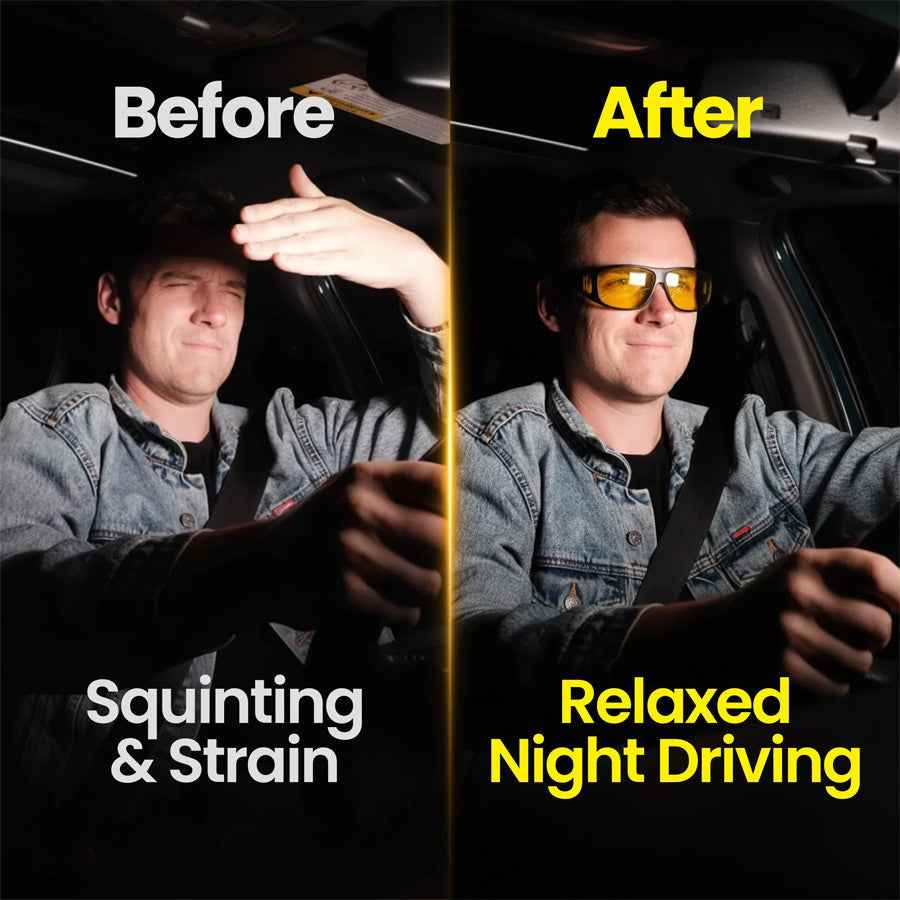🛑 Stop Blinding Headlights! Drive Safer & Clearer Tonight 🚘✨ Night Vision Driving Glasses