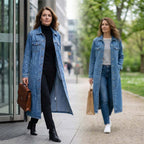 📢📢70% OFF !!!⏰Women’s Casual Longline Button-Up Denim Coat