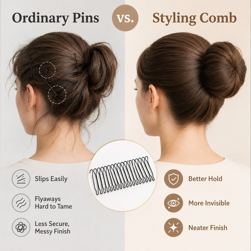 Flexible Invisible Grip Flyaway Hair Comb