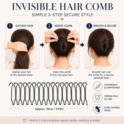 Flexible Invisible Grip Flyaway Hair Comb