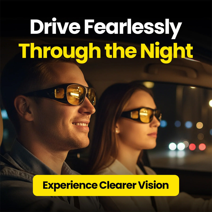 🛑 Stop Blinding Headlights! Drive Safer & Clearer Tonight 🚘✨ Night Vision Driving Glasses