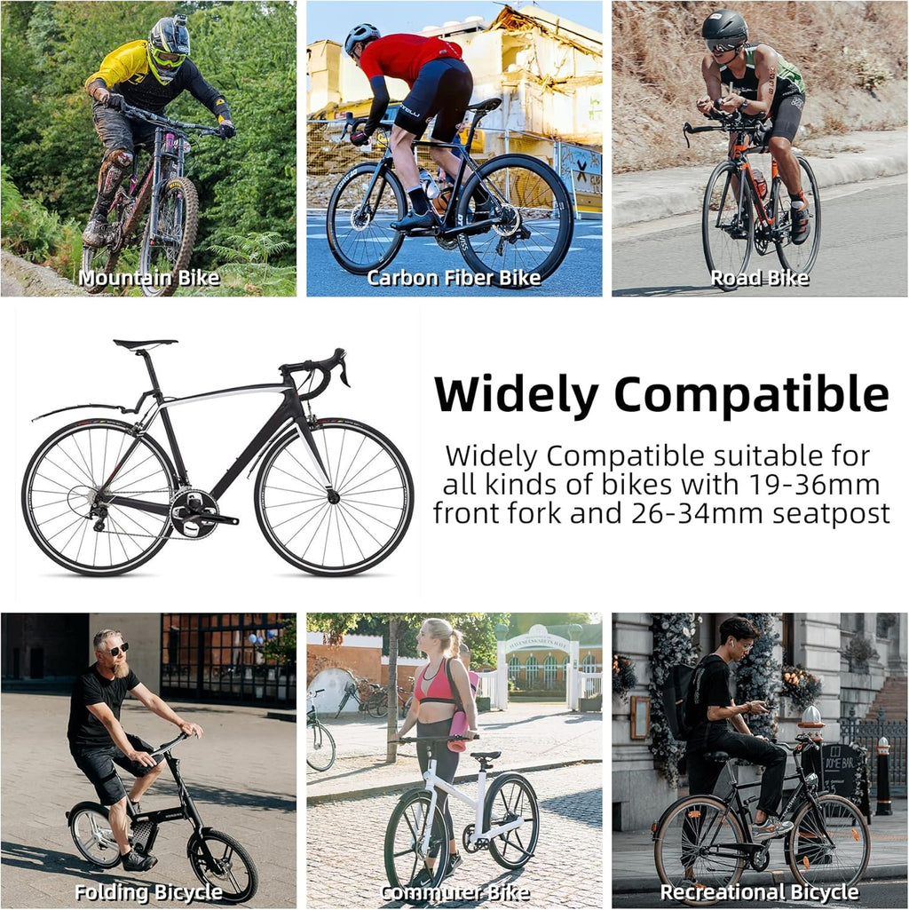 🚲  Retractable Bike Mudguards