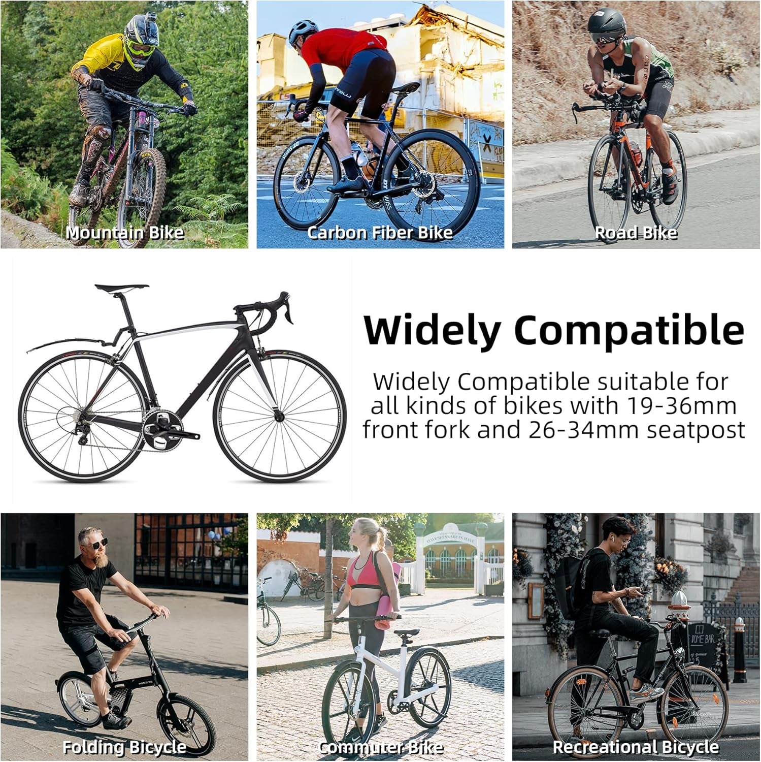 🚲  Retractable Bike Mudguards