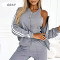 Women's Casual 3-Piece Set - Jacket, Tank Top & Pants