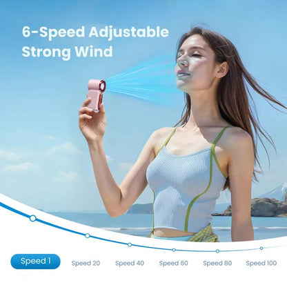 🌬️Buy 1 Get 1 Free✨Turbo Handheld Fan – LED Display, 6 Speeds, 3000mAh🔋