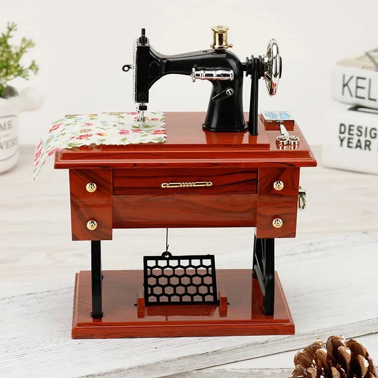Time Limit Sale 50% OFF - Wood Mini Sewing Machine Music Box