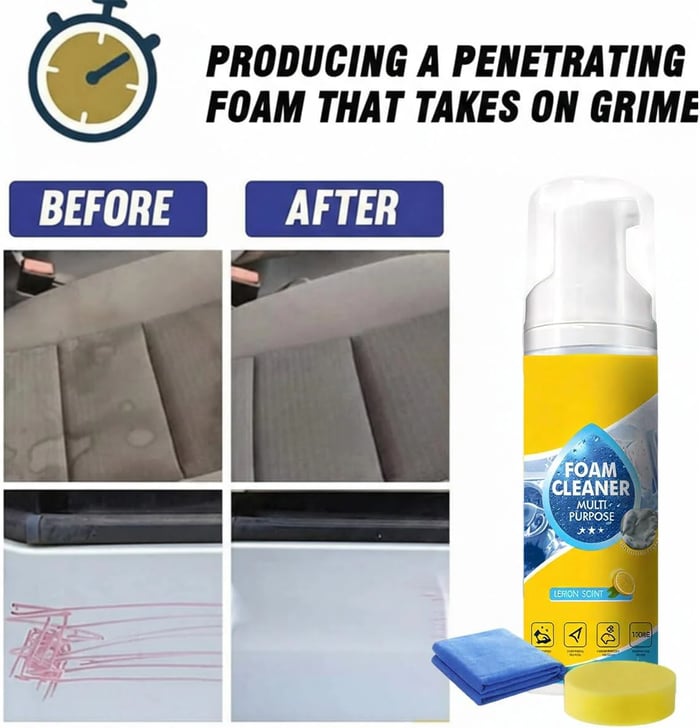 Enzyme-Powered Multi-Surface Foam Cleaner – Deep Clean Stains, Grease & Odors Fast