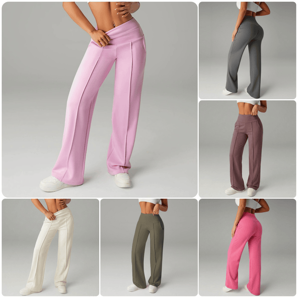 💗LAST DAY SALE 70% OFF⚡50K+ SOLD💕Women's Plain Loose Straight Leg Pants