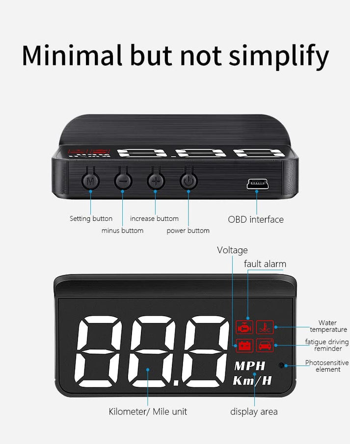 💝Car HUD Speedometer Display Windshield Projector🚗