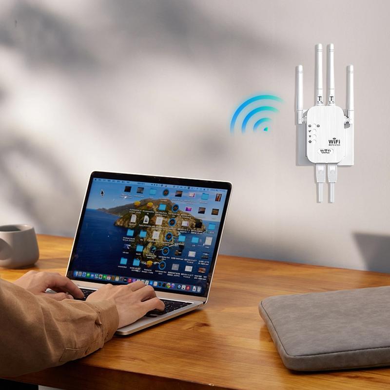 1200Mbps Dual Band (5GHz/2.4GHz) WiFi Extender Covers 10,000 sq. ft & 50 Devices