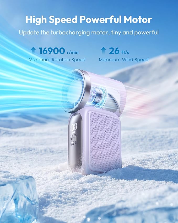 🌬️Buy 1 Get 1 Free✨Turbo Handheld Fan – LED Display, 6 Speeds, 3000mAh🔋