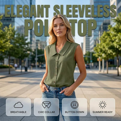 Women’s V-Neck Button-Down Top