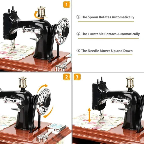 Time Limit Sale 50% OFF - Wood Mini Sewing Machine Music Box