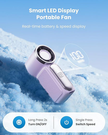 🌬️Buy 1 Get 1 Free✨Turbo Handheld Fan – LED Display, 6 Speeds, 3000mAh🔋