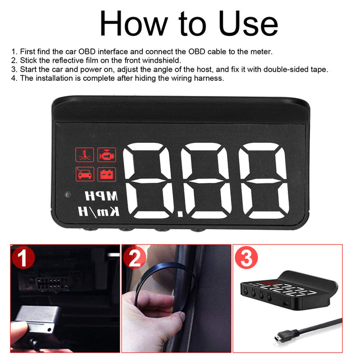 💝Car HUD Speedometer Display Windshield Projector🚗