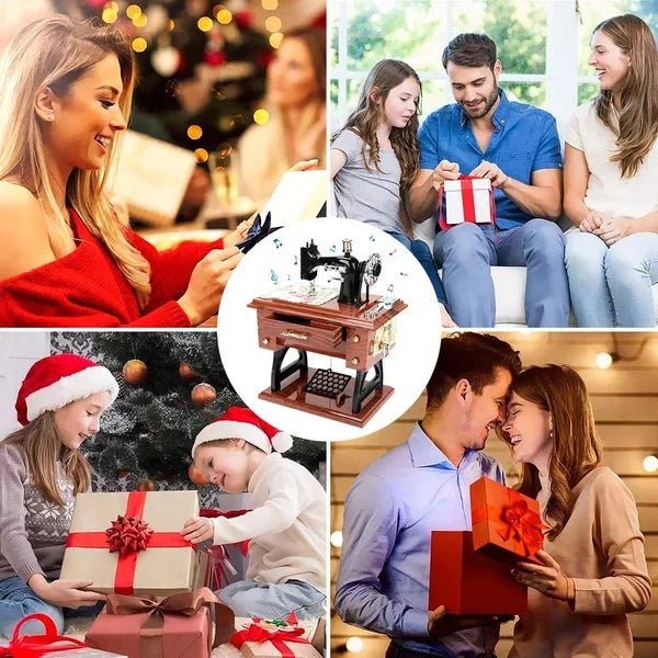 Time Limit Sale 50% OFF - Wood Mini Sewing Machine Music Box