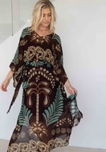 Bohemian V-Neck Loose Dress