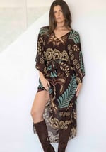 Bohemian V-Neck Loose Dress