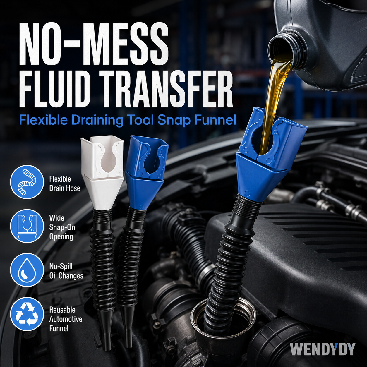 Flexible Draining Tool Snap Funnel