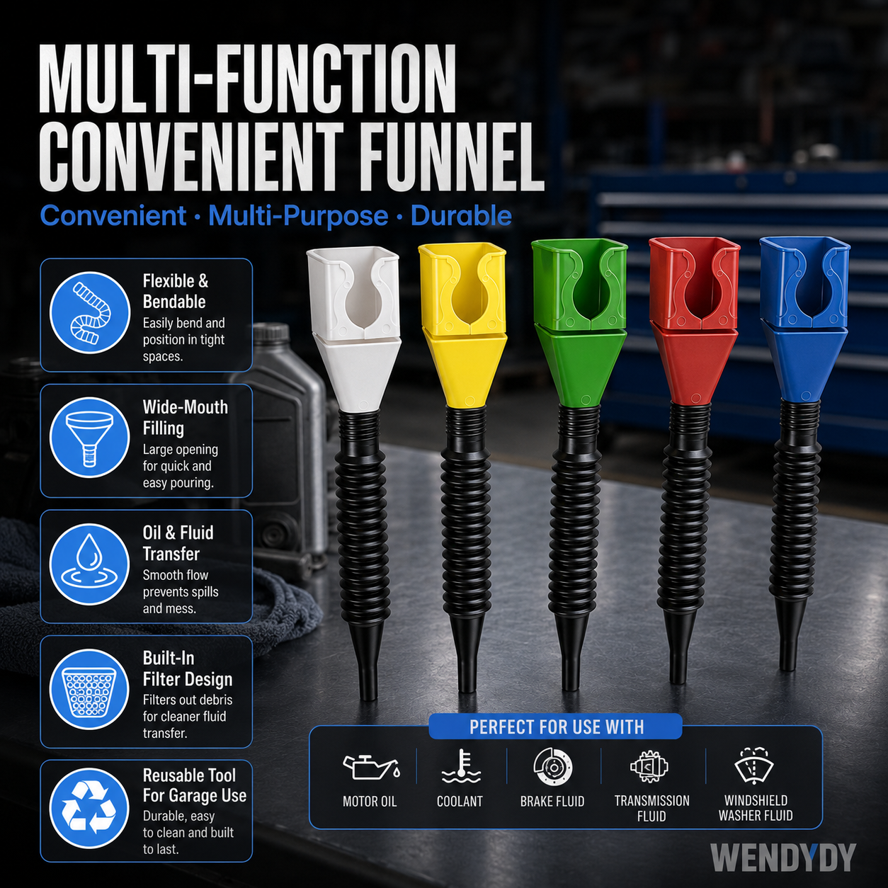 Flexible Draining Tool Snap Funnel