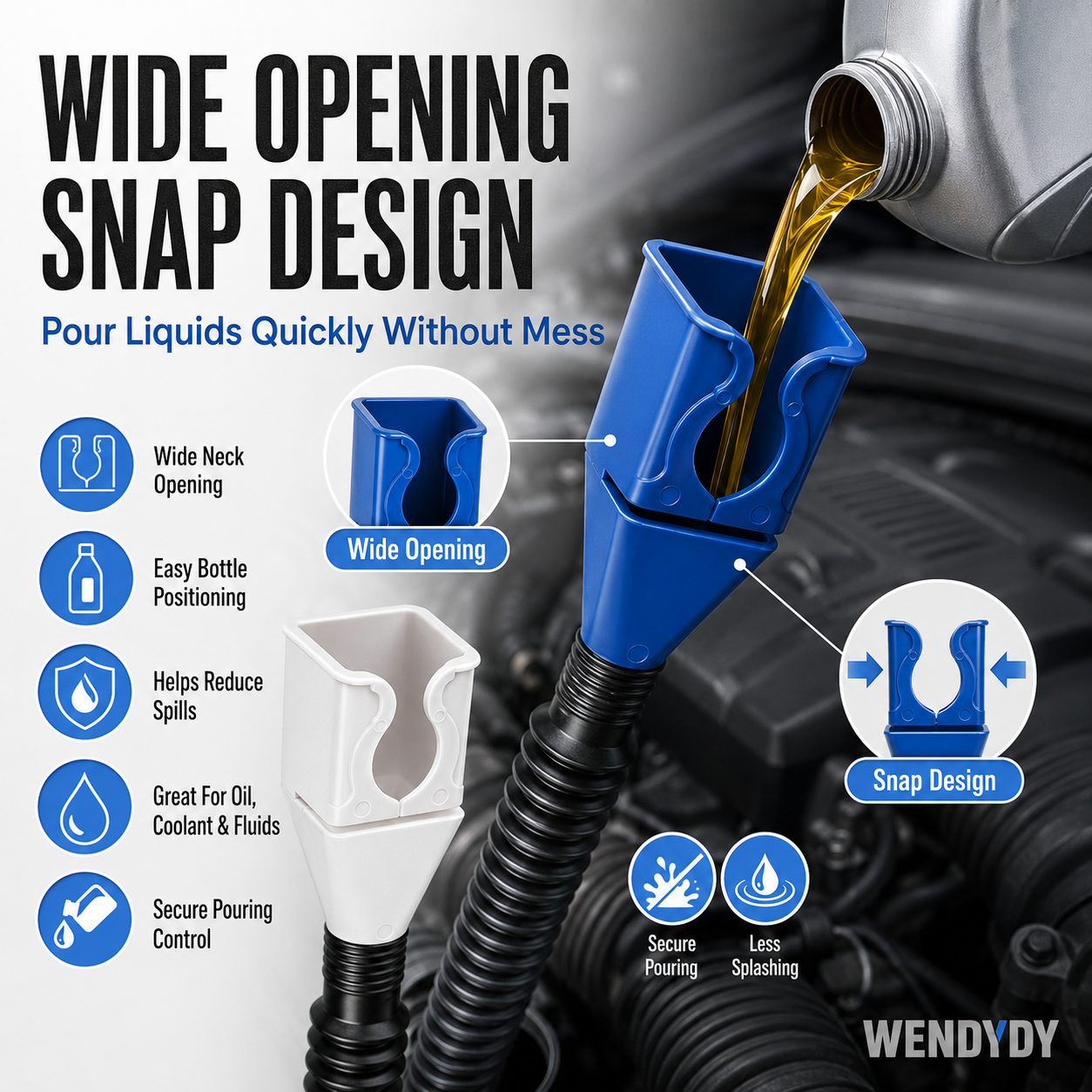 Flexible Draining Tool Snap Funnel