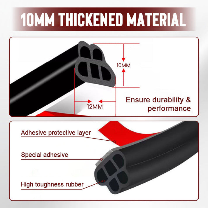 🚗 BUY 2 GET 1 FREE! 🛡️ Car Noise Reduction Rubber Seal Strip – Easy Installation, Effective Dust & Wind Noise Reduction for Doors and Windows 🔇