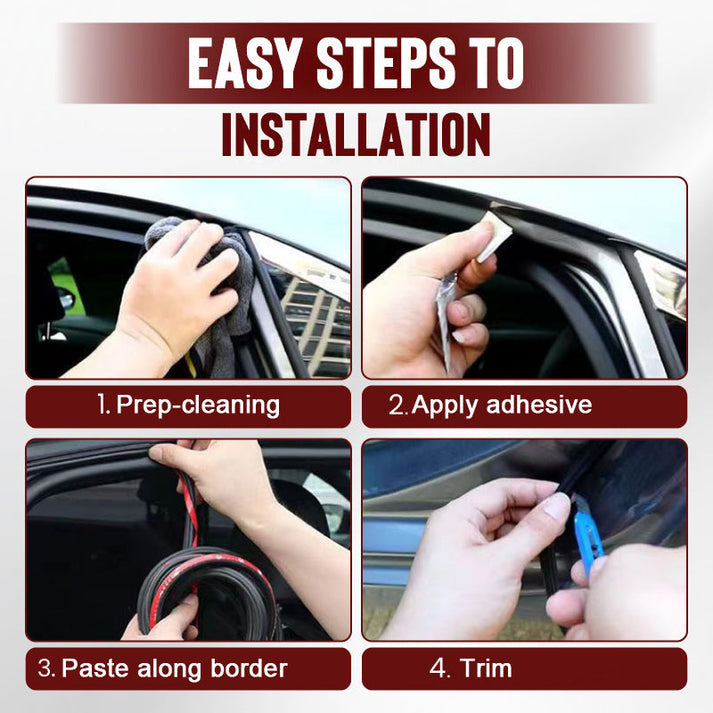 🚗 BUY 2 GET 1 FREE! 🛡️ Car Noise Reduction Rubber Seal Strip – Easy Installation, Effective Dust & Wind Noise Reduction for Doors and Windows 🔇