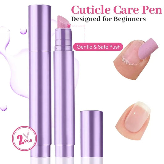 Ceramic Cuticle Oil Pusher Pen, 3.5ml Nourishing Essential Oil for Dry & Damaged Nails