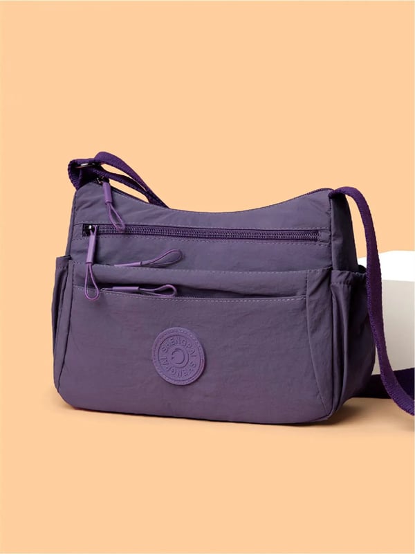 👜 Women Solid Color Crossbody Bag ✨ Multi-Pocket Zipper Fashion Daily Bag