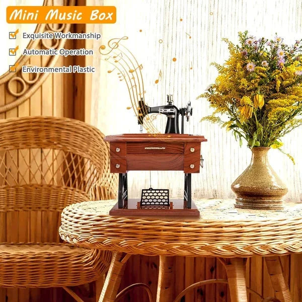 Time Limit Sale 50% OFF - Wood Mini Sewing Machine Music Box