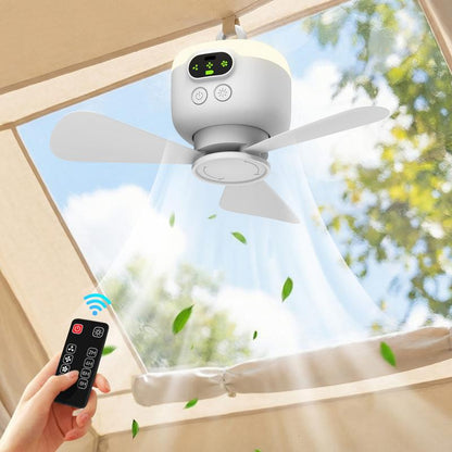 🌬️Summer Hot Sale✨Rechargeable Ceiling Fan with LED Lights