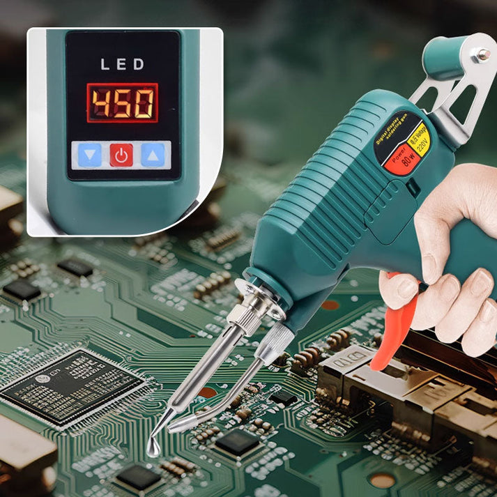 Digital Display Soldering Iron - Auto Feed Tin Wire