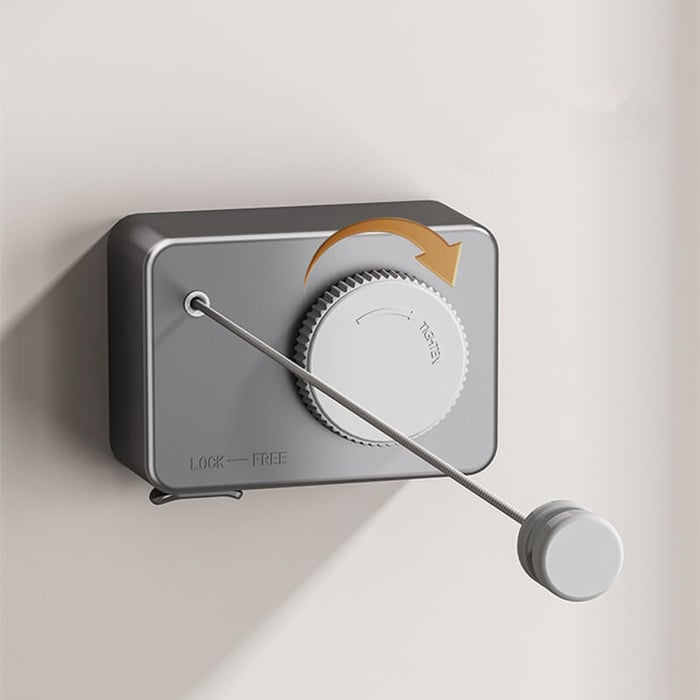 Drill-Free Invisible Adjustable Clothesline