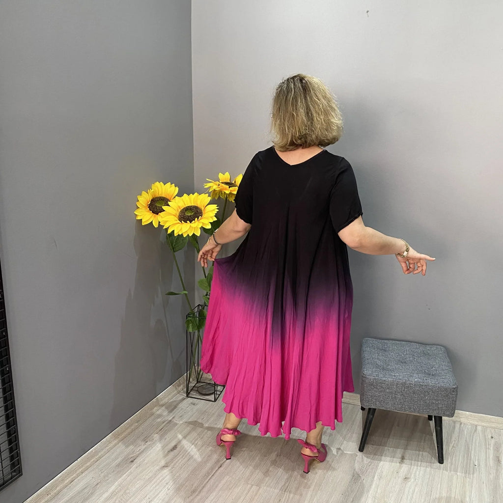 🔥🌷Big Promotion 50% OFF👗Italy Casual Gradient Tie-dye Long Dress