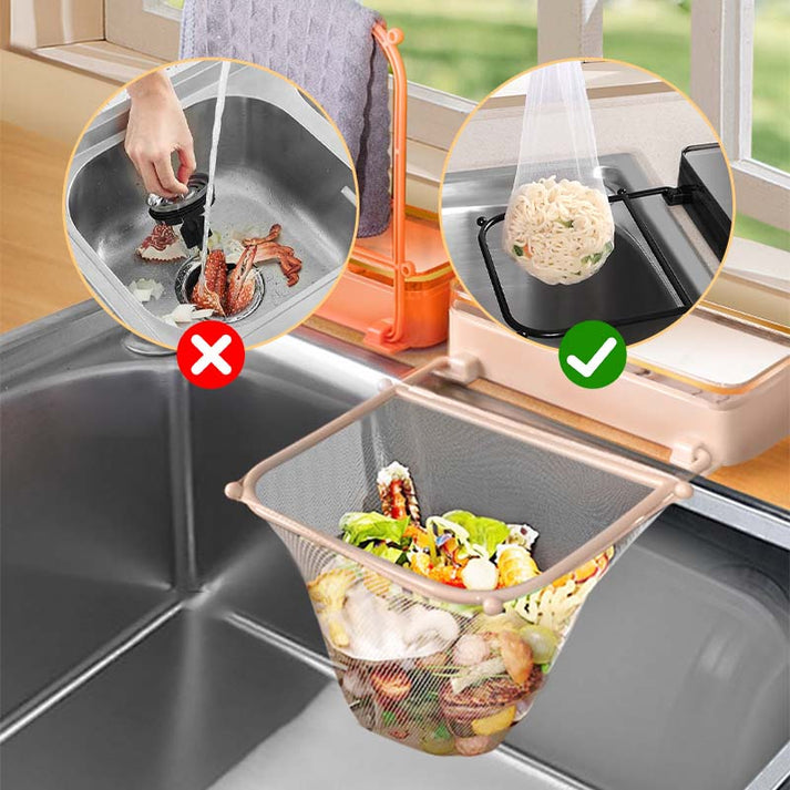 Folding Sink Strainer Holder for Kitchen Waste