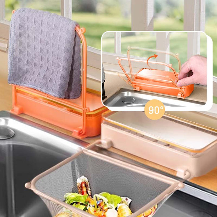 Folding Sink Strainer Holder for Kitchen Waste