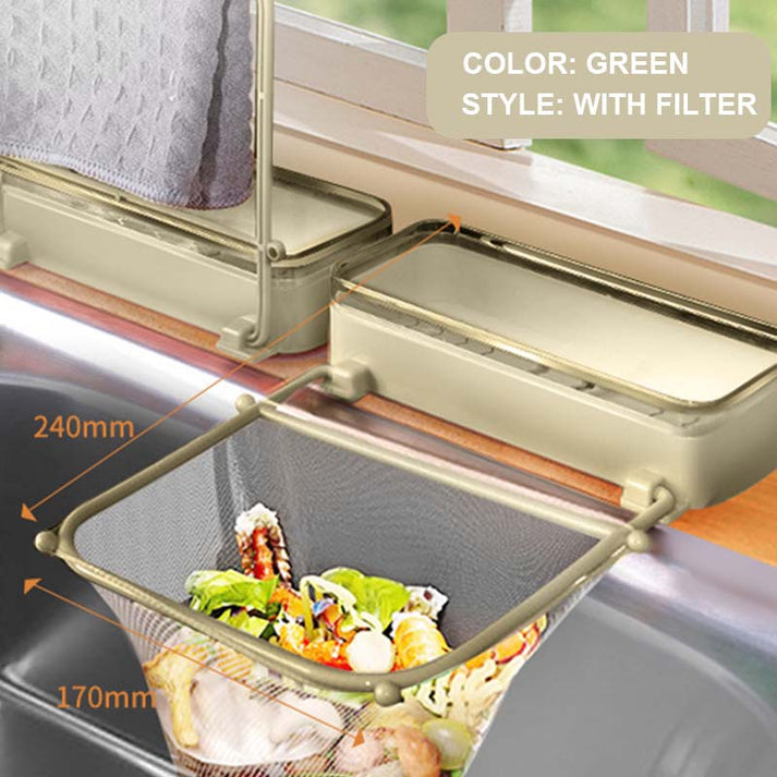 Folding Sink Strainer Holder for Kitchen Waste