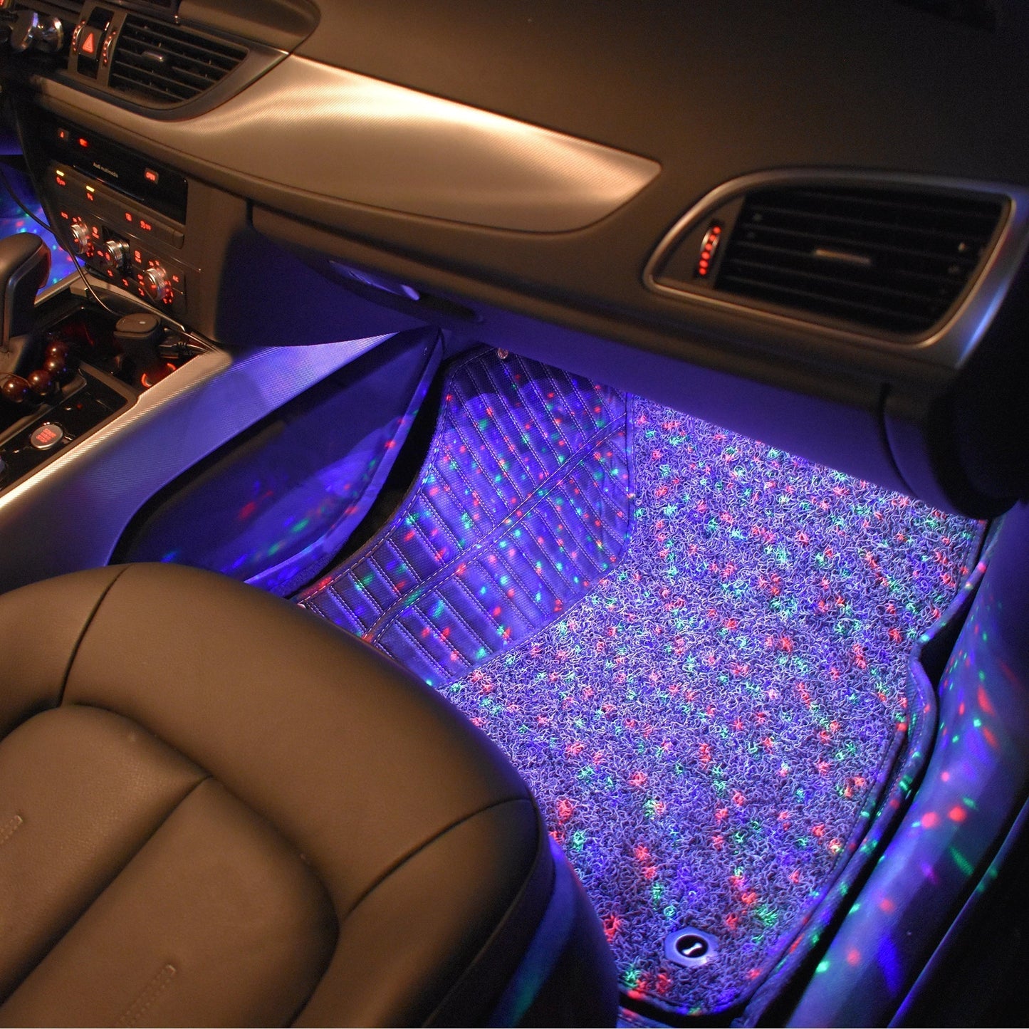 Car Interior USB Star Light 4 PCS(7 Color Voice Control with Remote Control)
