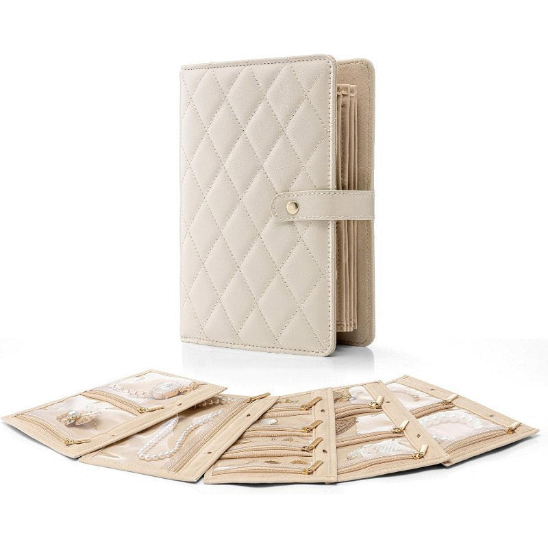 🔥Elegant Portable Checkered Jewelry Storage Bag