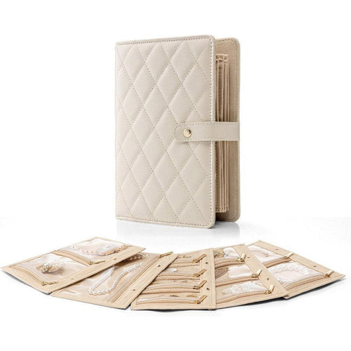 🔥Elegant Portable Checkered Jewelry Storage Bag