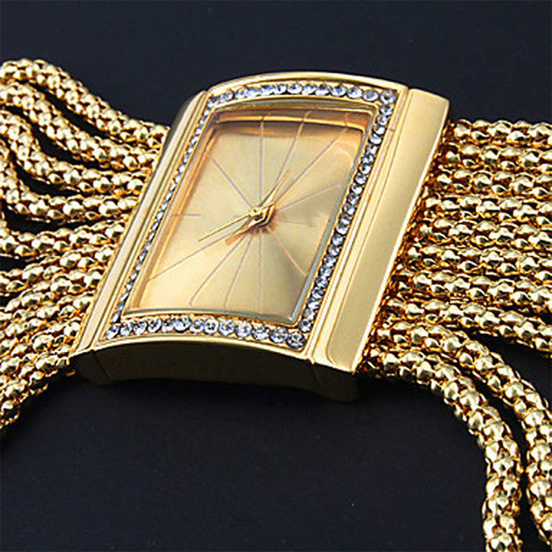 🎄Christmas Special Offer💥Ladies Rhinestone Quartz Square Watch
