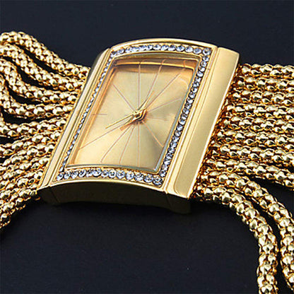 🎄Christmas Special Offer💥Ladies Rhinestone Quartz Square Watch