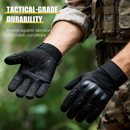 Abrasion-Resistant Full-Finger Work Gloves – Touchscreen on 3 Fingers, Reinforced Palm & Tactical Durability